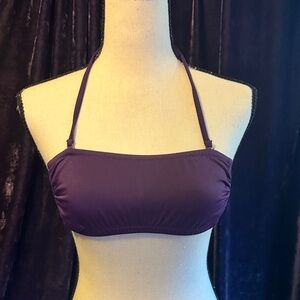 NWT JCrew Purple Halter Bikini Top with Removable Strap Sz S